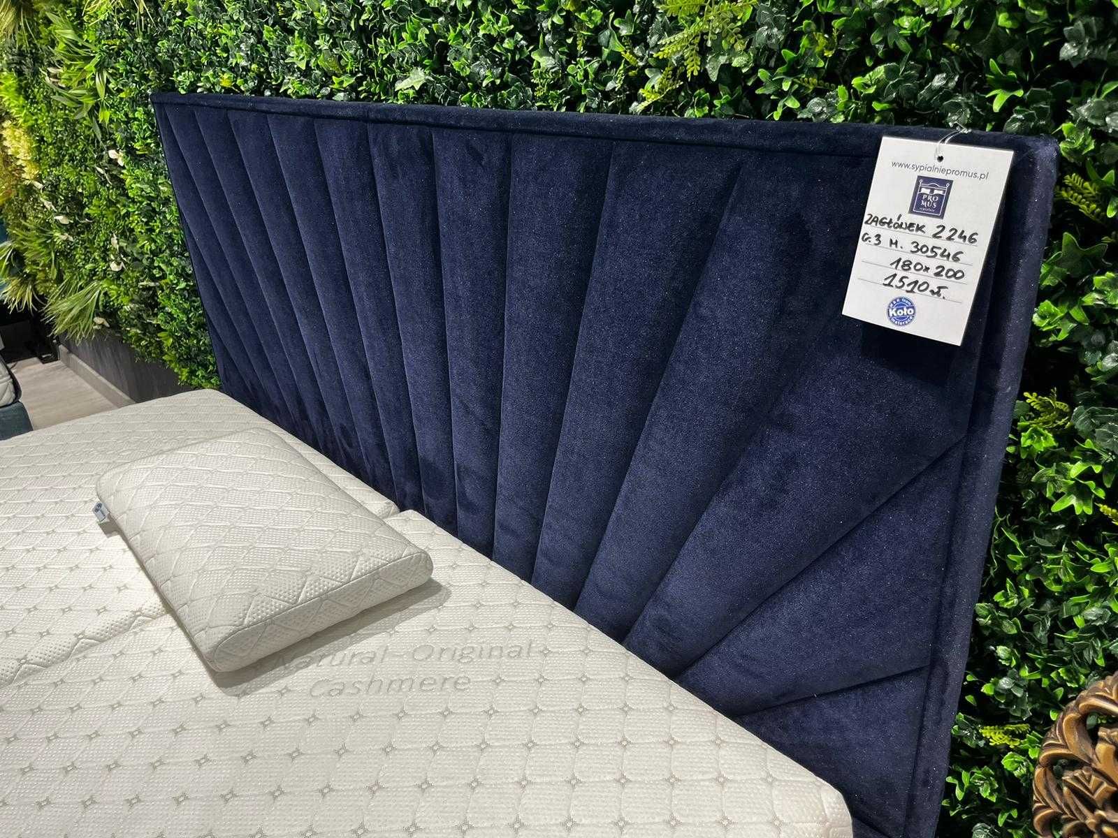 Piękne łóżko tapicerowane 180x200 producenta M&K foam Koło