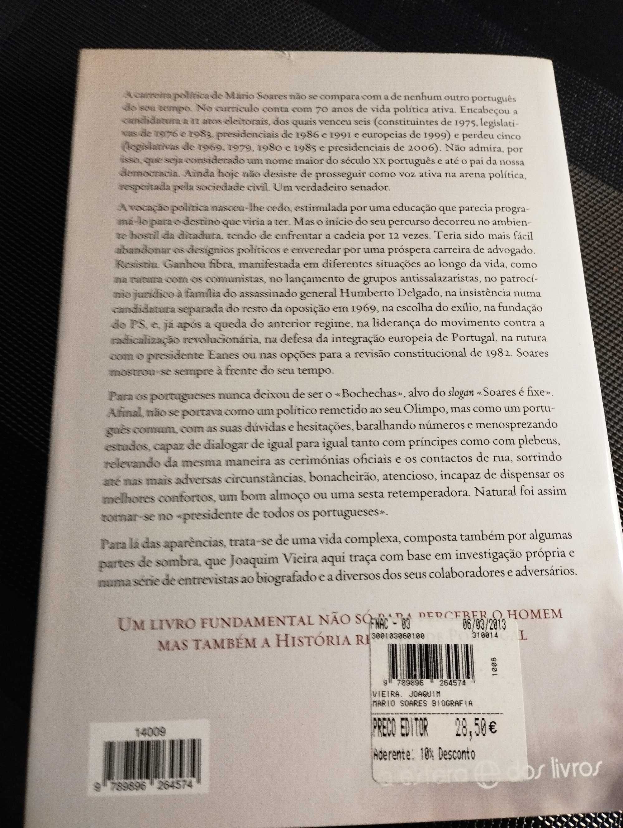Mário Soares - várias biografias e livro “ Uma Vida”  Biografia
