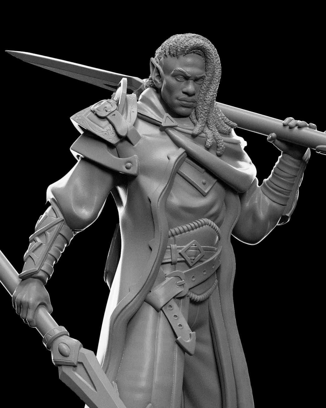 Varyth Wojownik Cienia Figurka 32mm 14K zgodna z DnD RPG Pathfinder