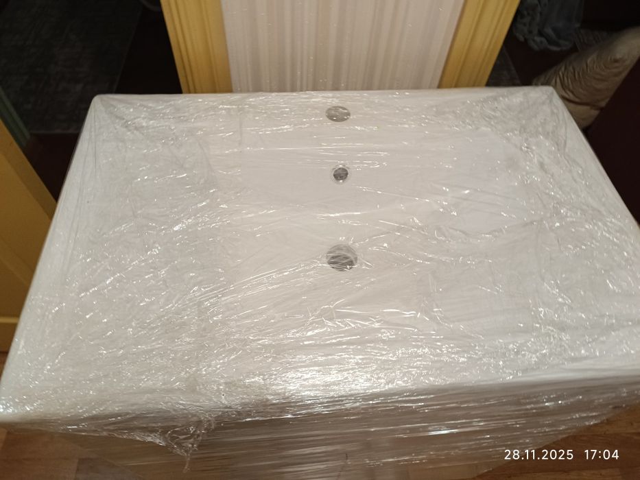 Тумба для ванної кімнати Сіметрі 70 білий тандем з умивальником КОМО 7