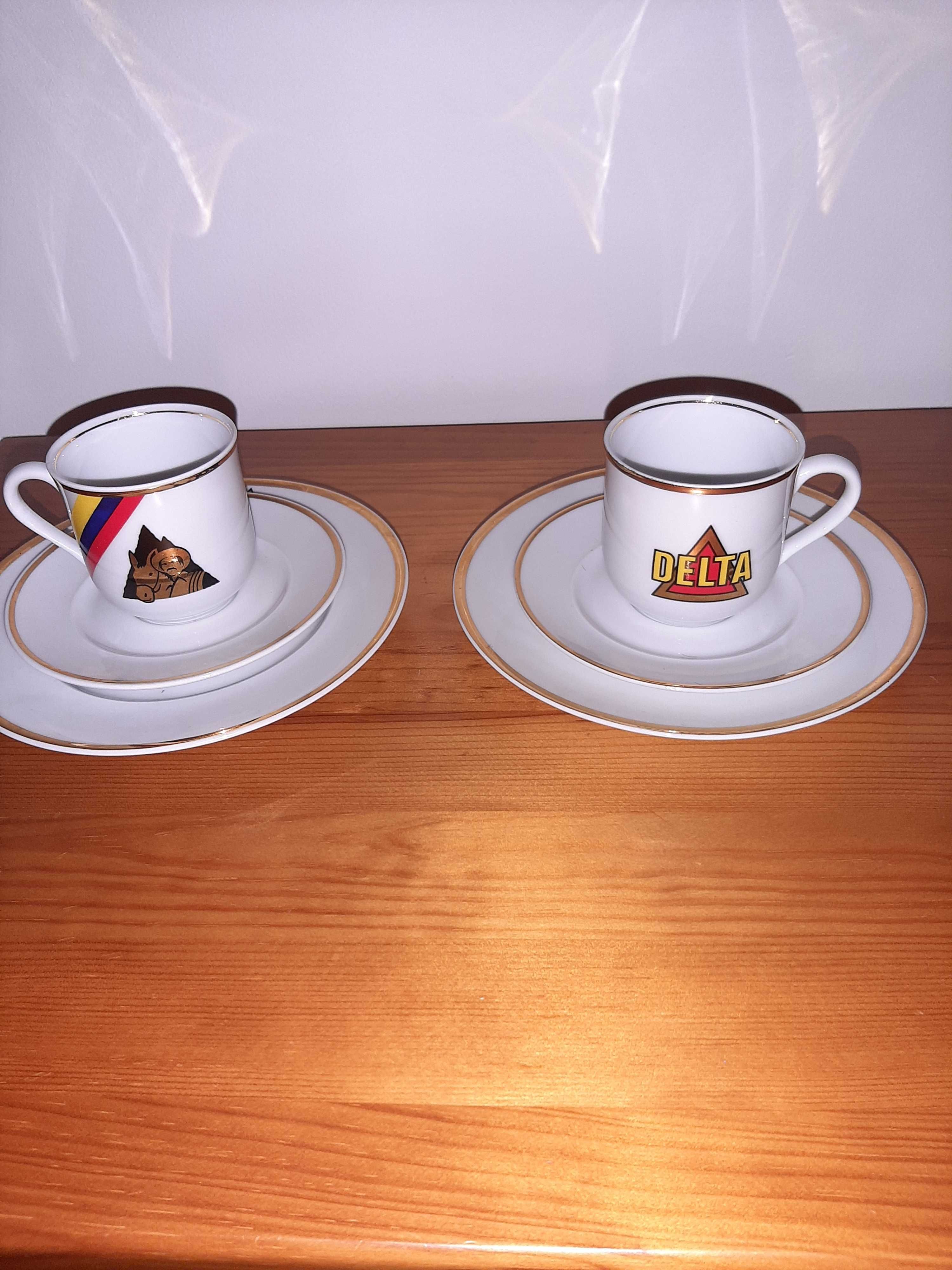 Conjunto de Chávenas de Coleção Café Delta, Série Ouro