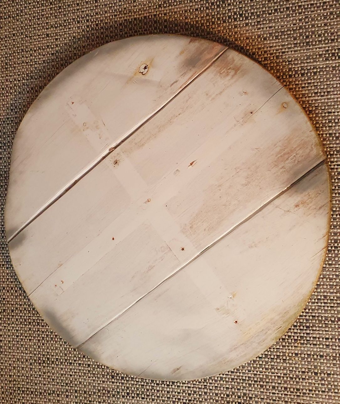 Stary drewniany okrągły blat