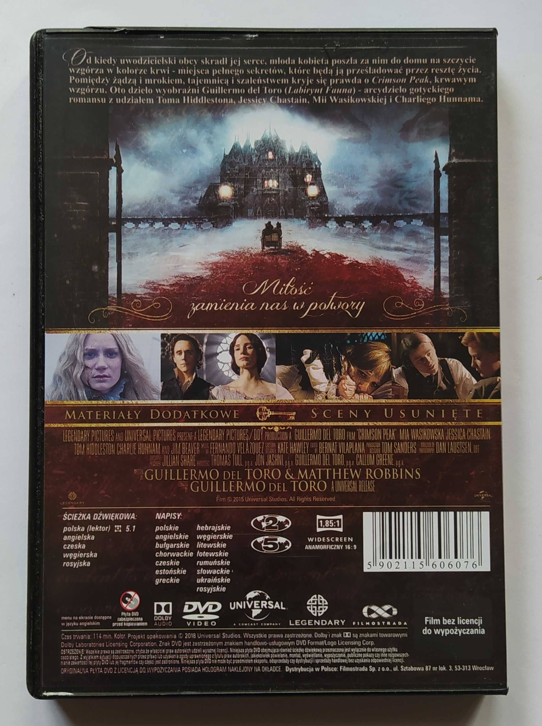 Crimson Peak DVD Wzgórze Krwi