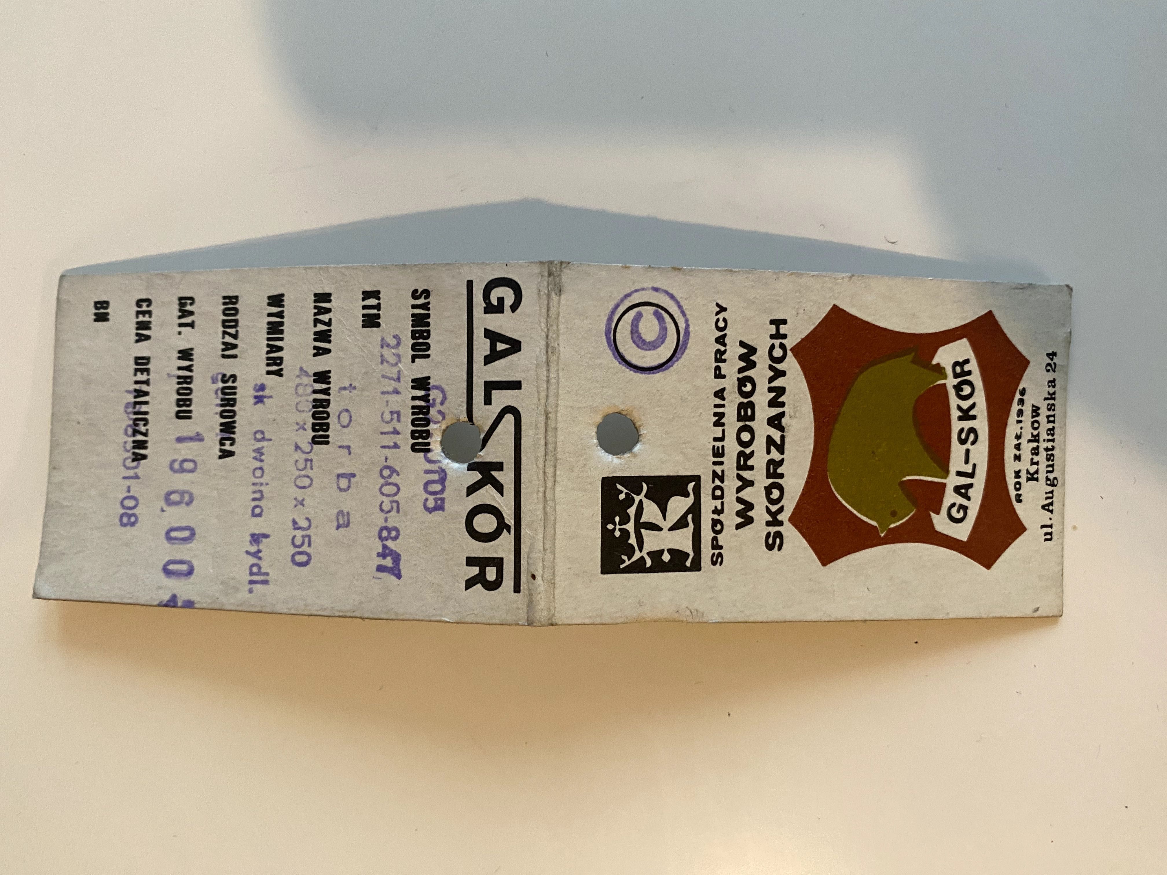 torba podróżna skórzana m-ki gal-skór  z prl