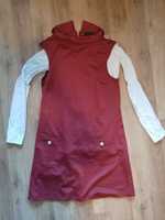 Czerwona sukienka trapezowa tunika new yorker M 38 ciążowa