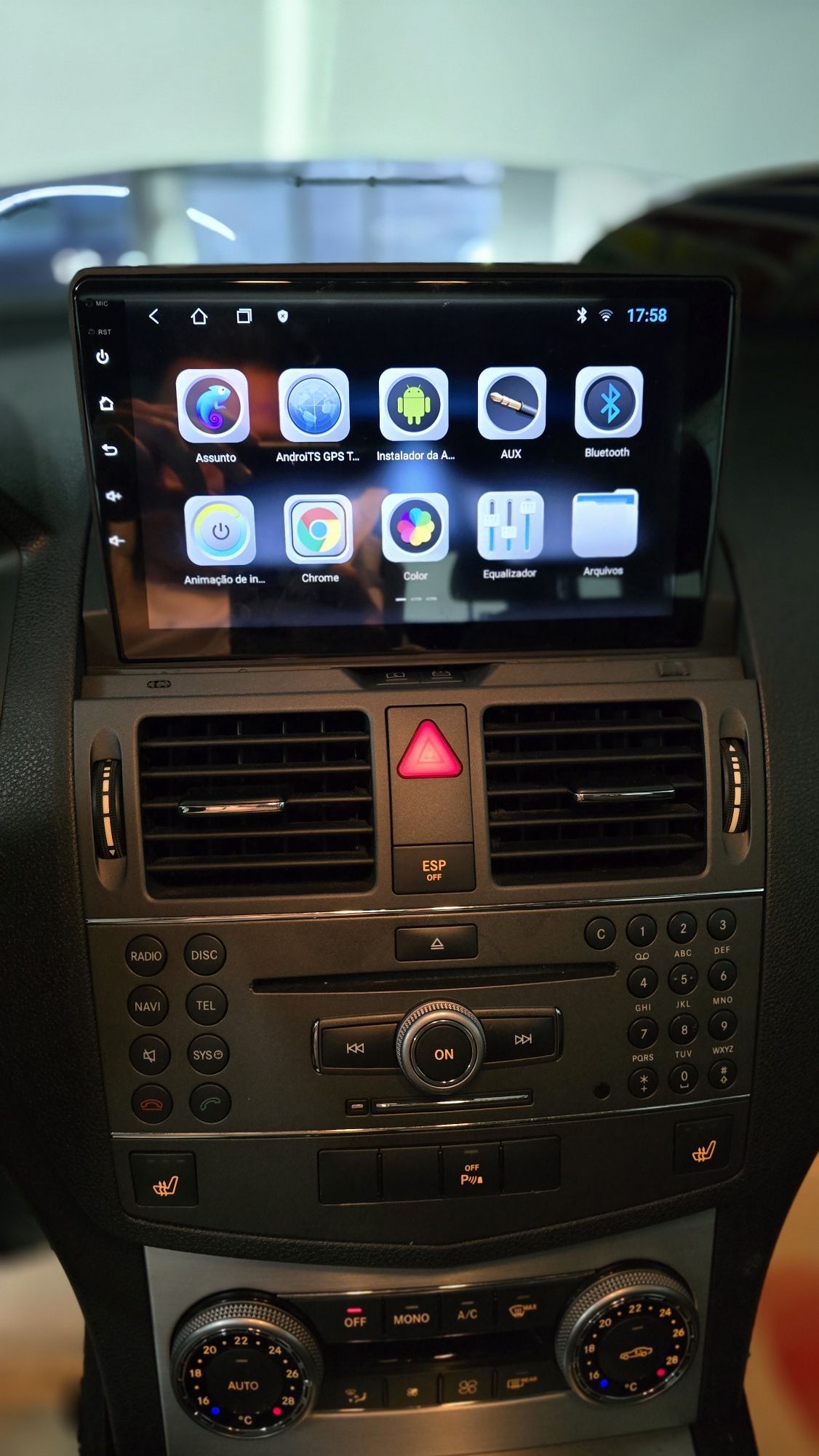 Entregas grátis Zona Grande Porto Rádio Android 13 Mercedes W204