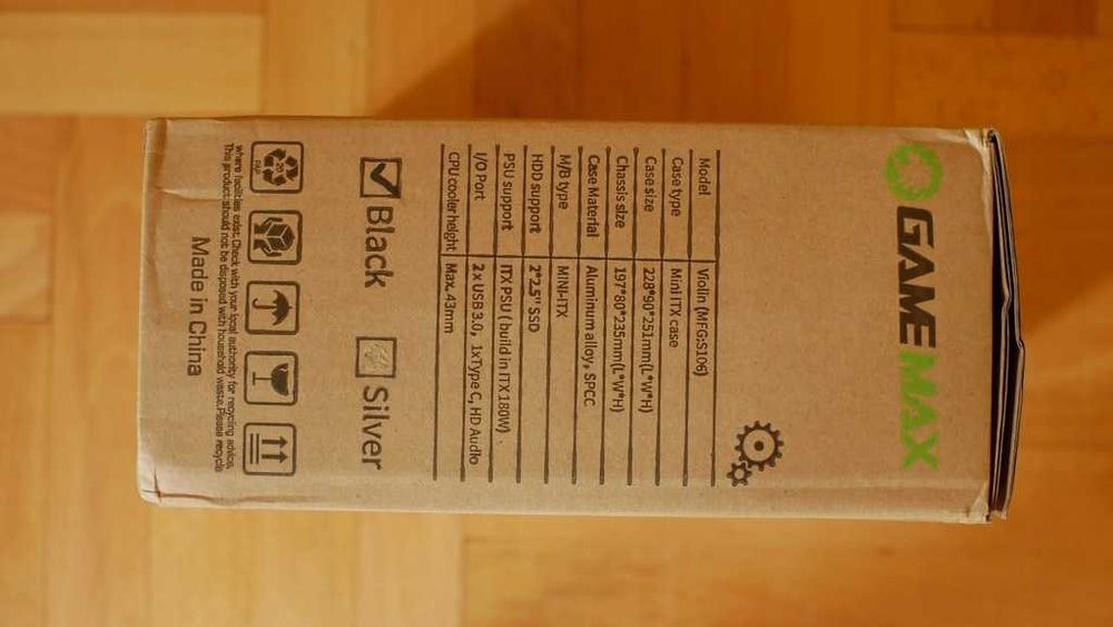 Корпус Gamemax Violin Black 180W ITX