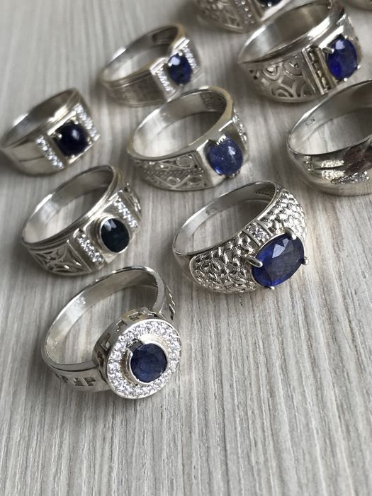 Кольца сапфир серебро