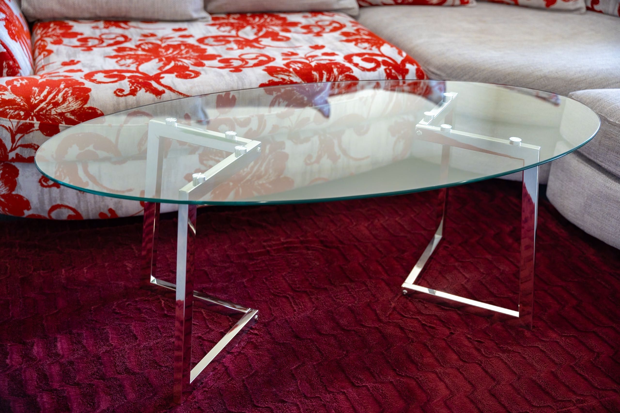 Mesa de centro com tampo de vidro (entrega gratuita)