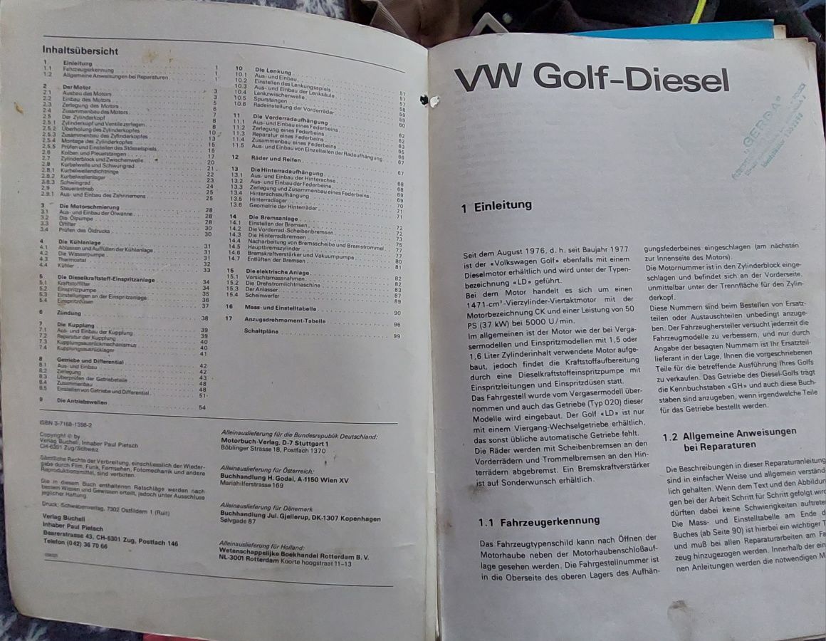 Książka Naprawa samochodów VW Golf, po niemiecku
