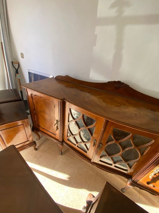 Movel aparador vitrine vintage queen anne