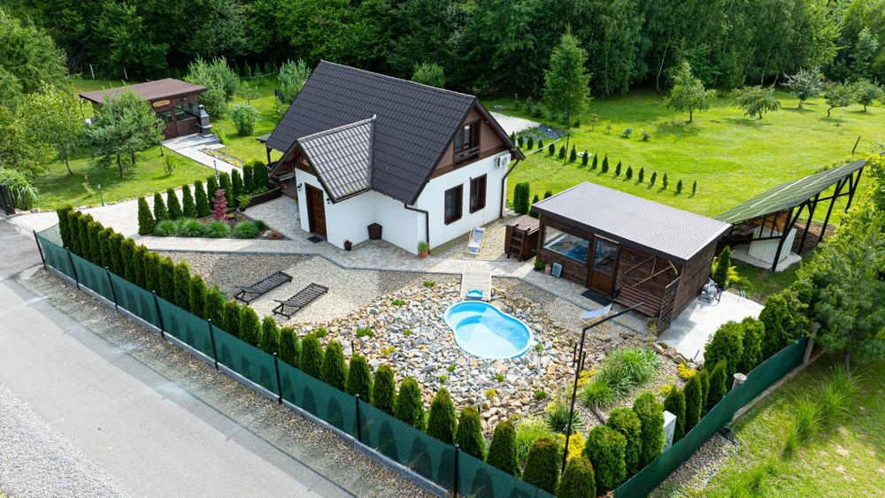 Spa Jacuzzi Sauna Basen Domek w Zaciszu Harklowa ferie wakacje  wynaje