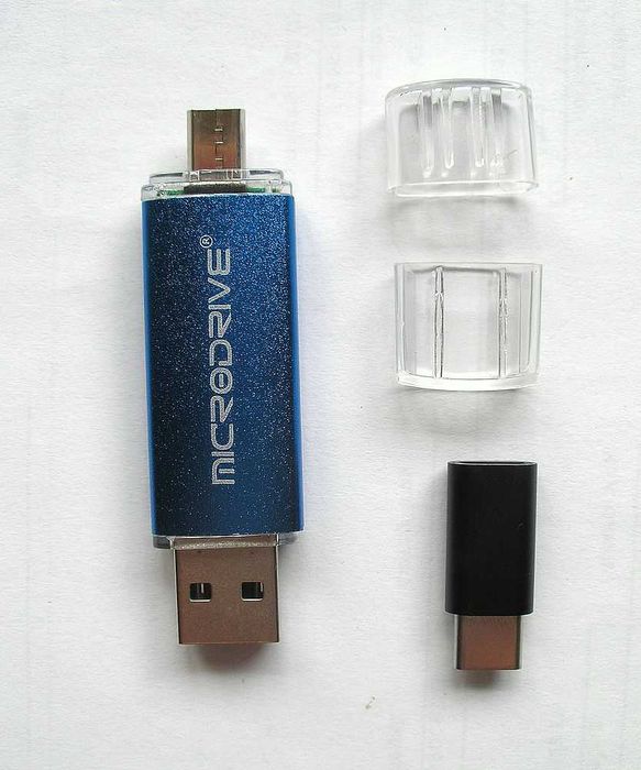 флешка USB/micro-USB/USB-C с OTG на 32 ГБ