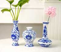 Набір ваз блакитно-білих порцелянових