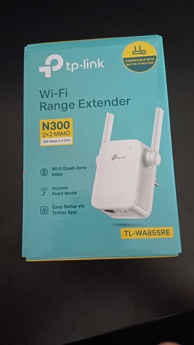 Wzmacniacz sieci TP-LINK TL-WA855RE – sprawny, z pudełkiem