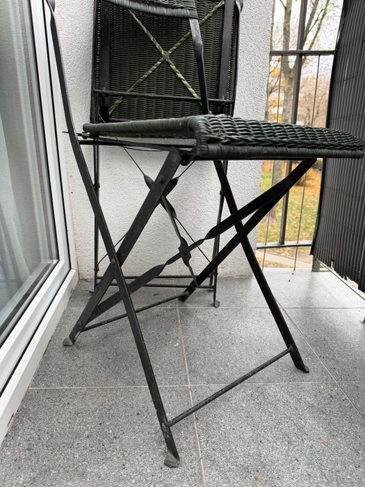 komplet mebli ogrodowych krzeselka wiklina 2 szt