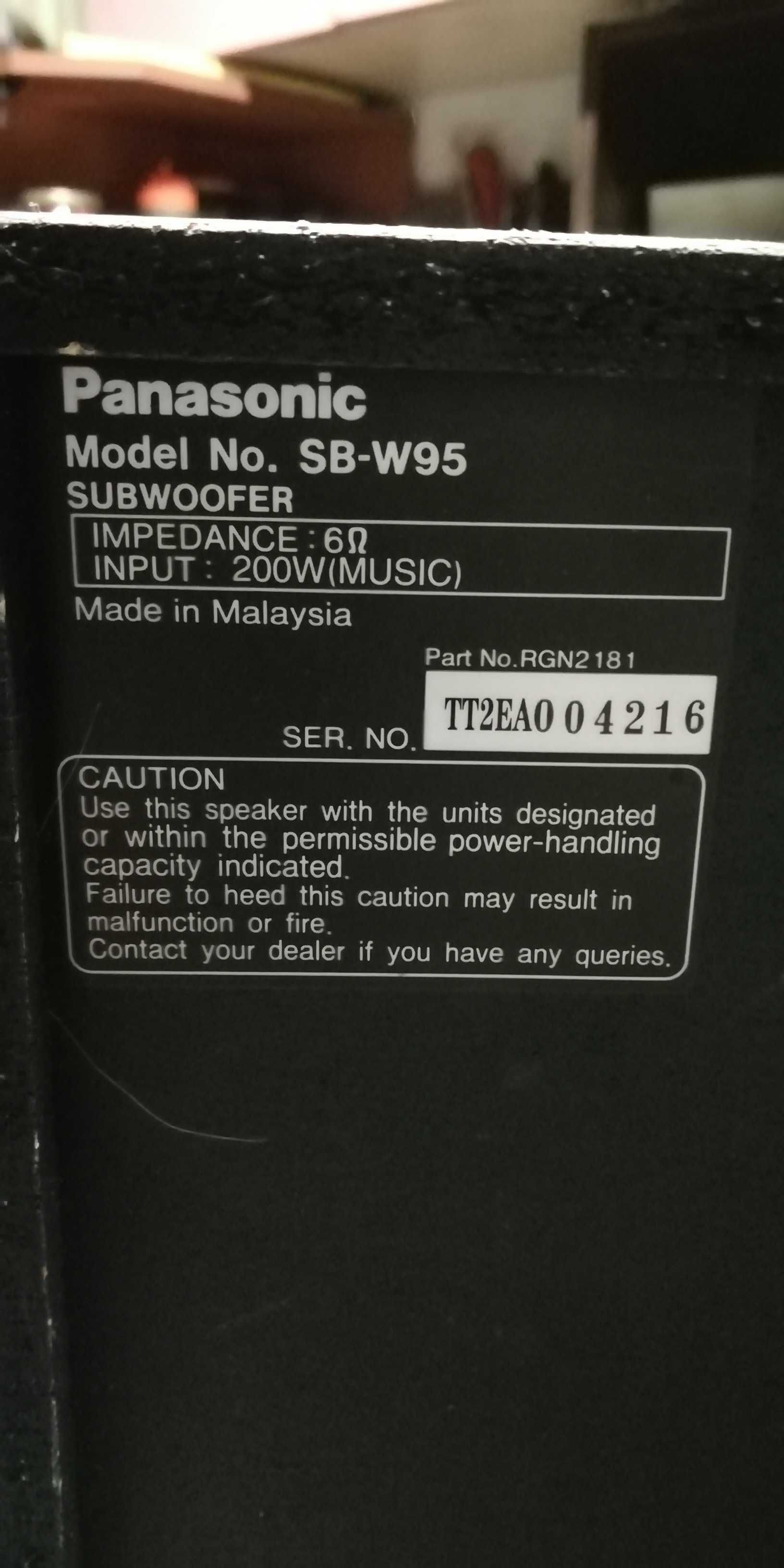 Subwoofer Panasonic JVC
