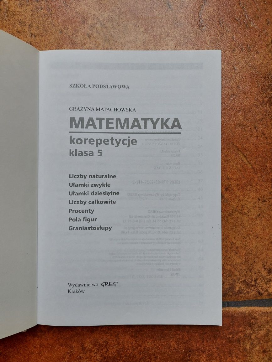 Matematyka korepetycje klasa 5 i 6 szkoła podstawowa Greg