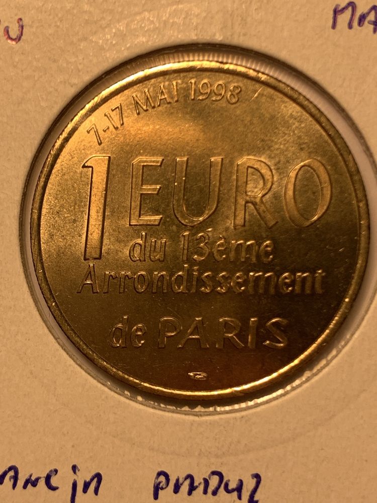 1 euro francja 1998 Okolicznosciowa paryz 7-17 maj unikat