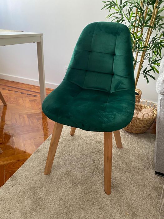 Cadeiras de Veludo Verde