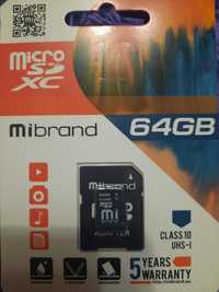 Карта пам'яті Mibrand microSDXC 64GB Class 10 UHS-I з адаптером