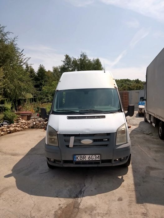 Transit blaszak 2.4 TDCi max doka 2006 hak, uszkodzony brygadowka bus