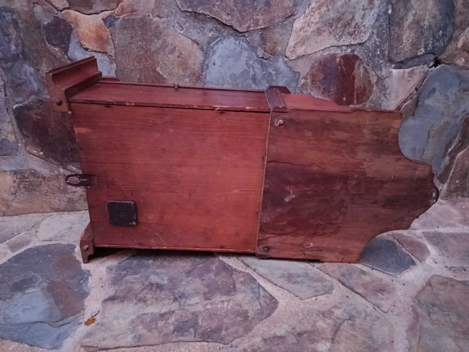 Relógio 3 cordas Madeira Nogueira Séc XIX 78  cm