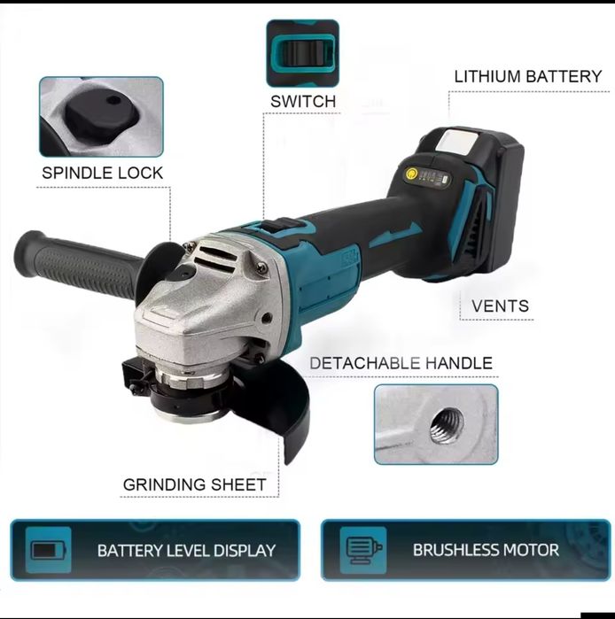 Rebarbadora de bateria 125mm