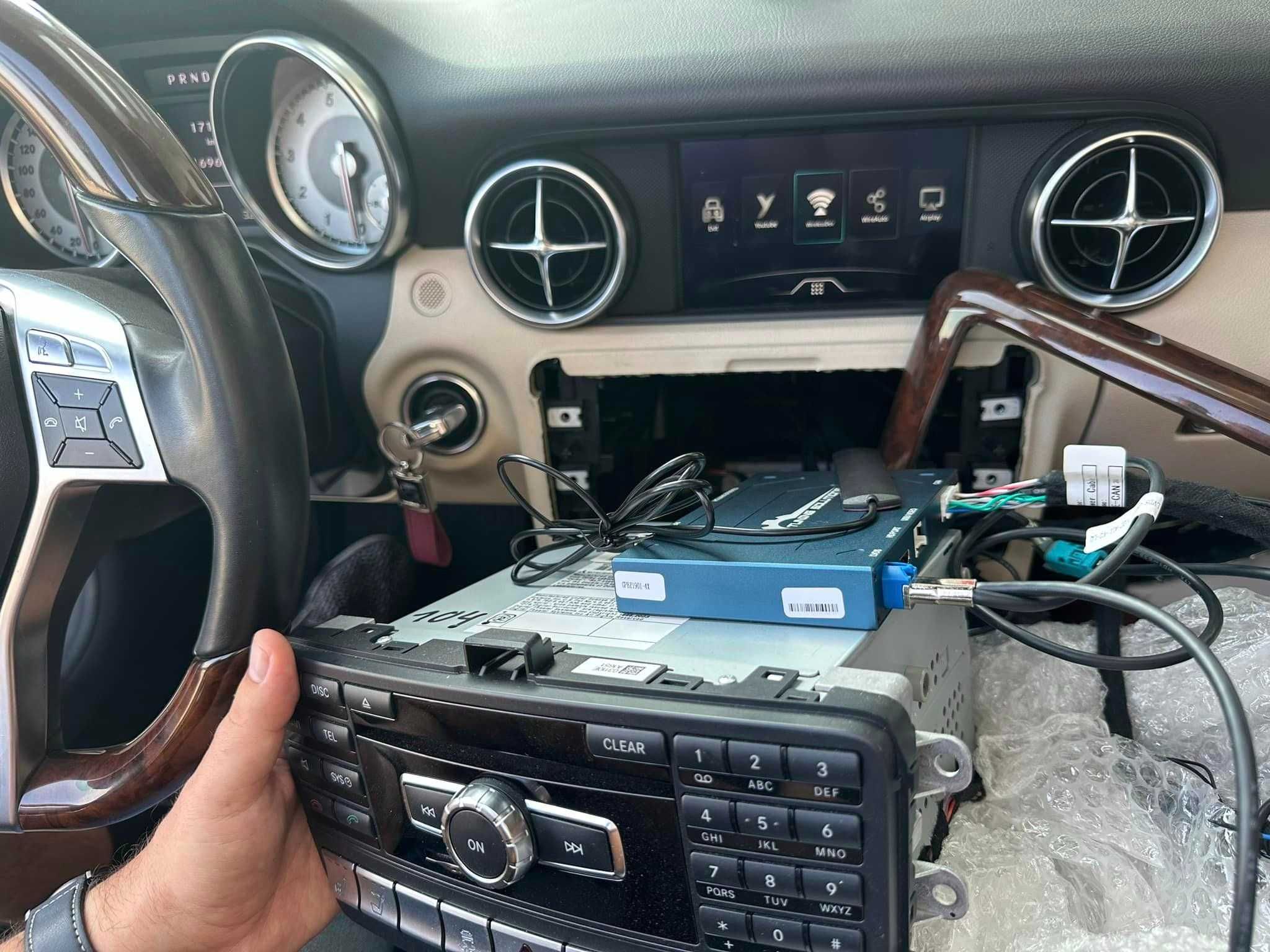 Mercedes Carplay Android Auto B C CLS E G ML SL SLK BOX Polskie Menu