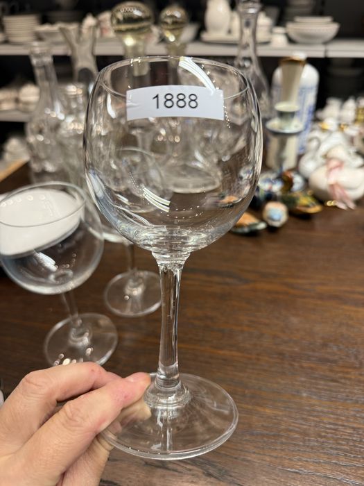 3 sztuki kieliszki do wina na nodze kieliszek szklany szklanka 1888