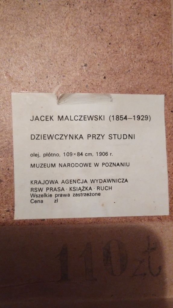 Malczewski Jacek KAW reprint obrazek PRL