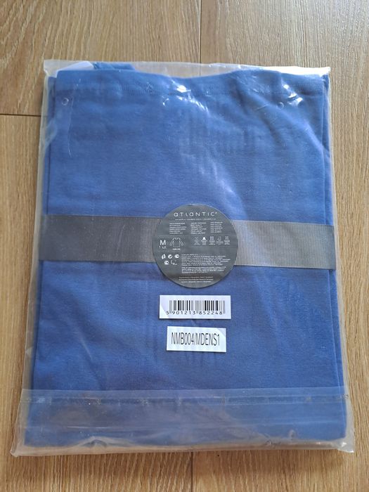 Koszulka piżamowa męska Atlantic, rozmiar M, bawełna, długi rękaw