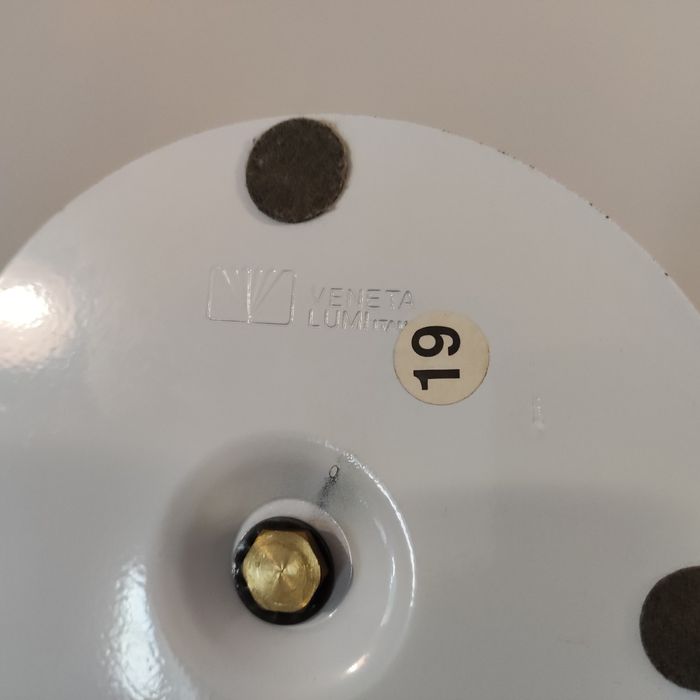 Pequeno candeeiro branco "Veneta Lumi" - Vintage Space Age 70´s