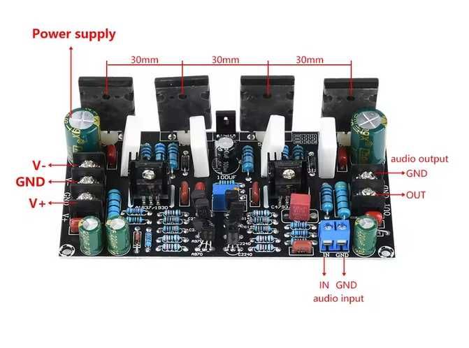 200Вт mono на  2SA1943 + 2SC5200