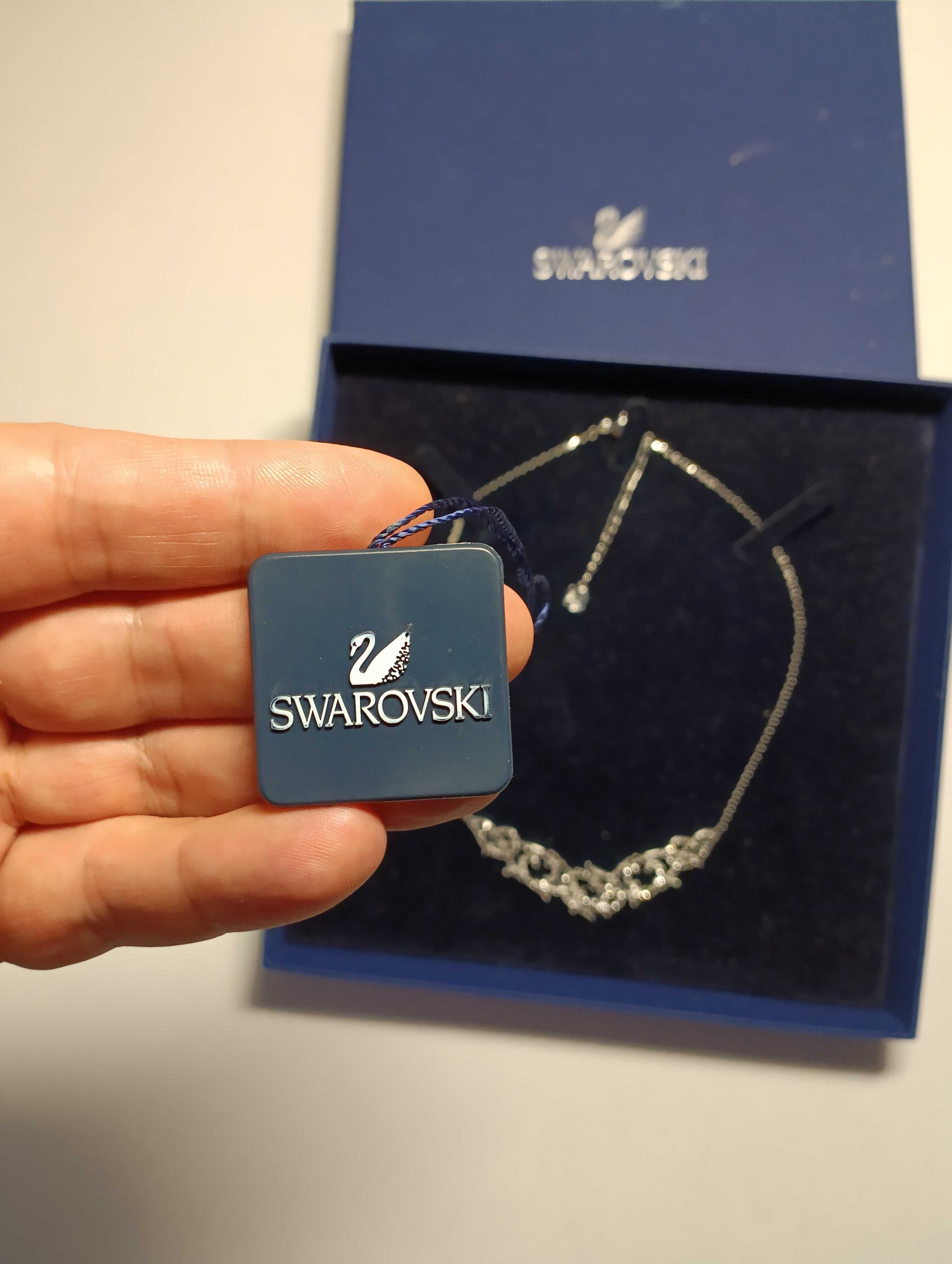 Намисто Swarovski Grace Підвіска прозорий кришталь, весільне кольє.