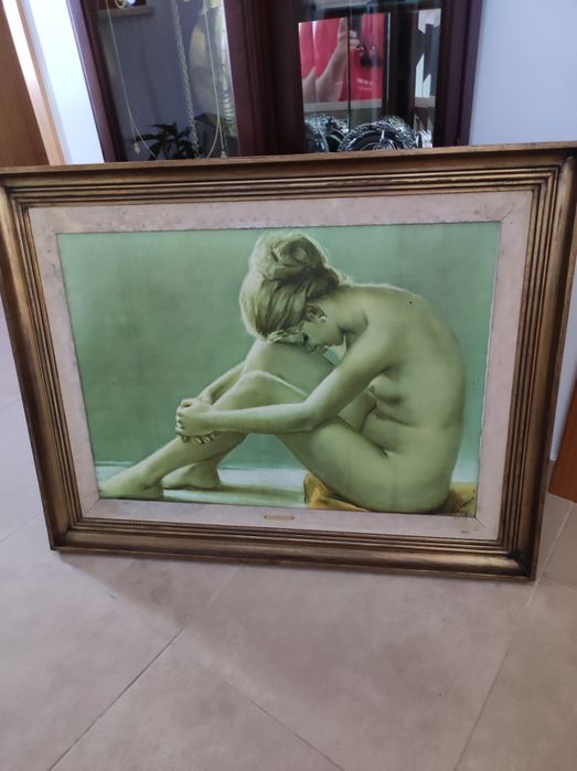 Quadro mulher nua c/moldura incluida
