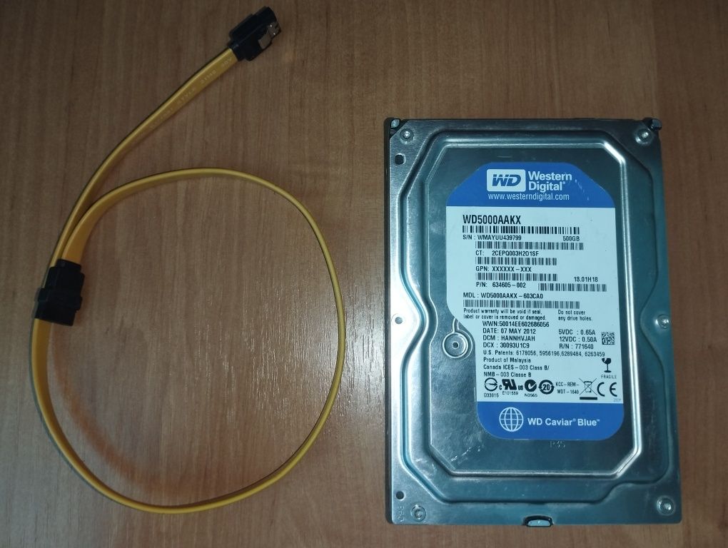 Жёсткий диск HDD WD 500GB SATA 3