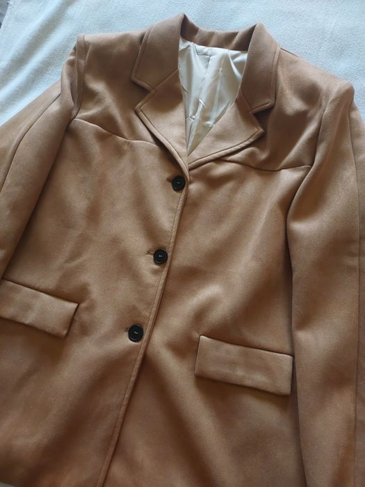 Casaco Tipo Camurça Camel, L/XL