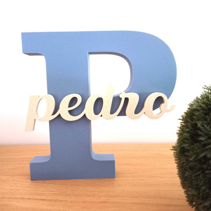 Letra com nome, decoração de quarto, aniversário, baptismo