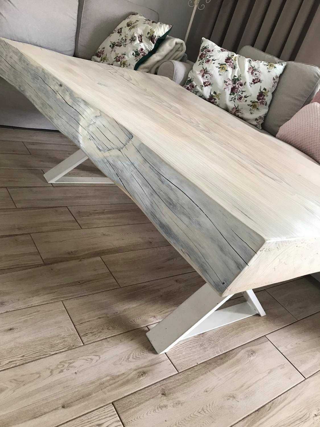 Piękny drewniany stół cena do końca miesiąca