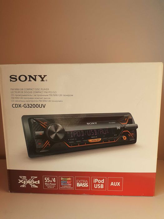 Leitor de CD com USB, Marca SONY, como Novo! Modelo CDX-G3200UV