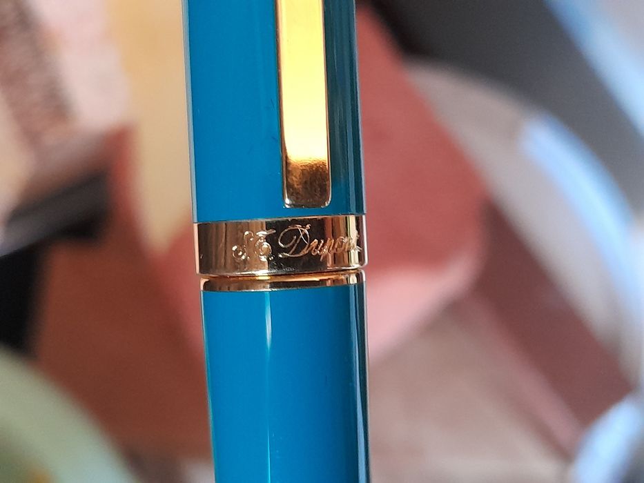 Caneta tinteiro STDupont Fidélio laca verde e ouro