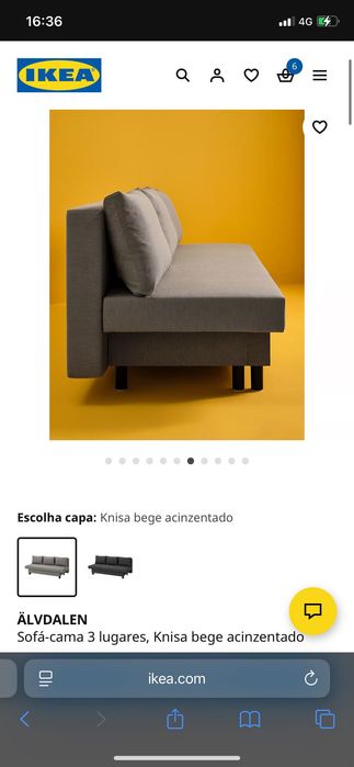 Sofá cama ikea 3 lugares