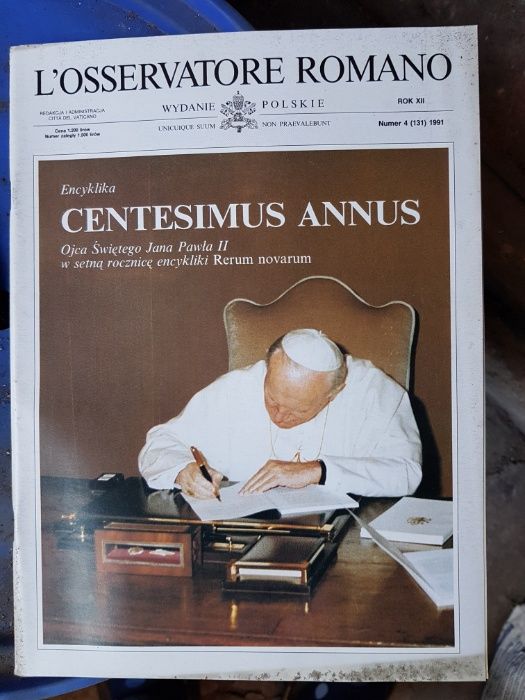 Literatura kościelna, religijna. Gazety L'osservatore romano