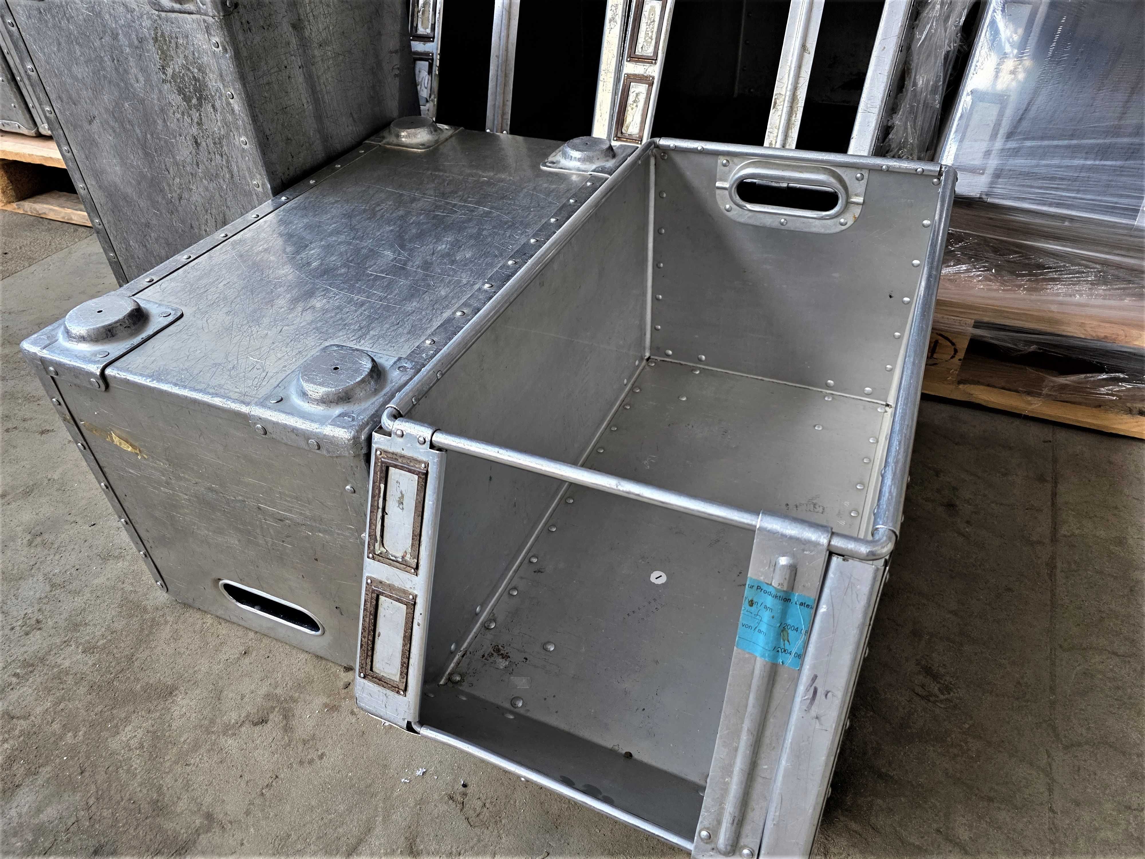 Pojemnik Kosz Kuweta Skrzynka Metalowy Aluminiowy Magazynowy Transport
