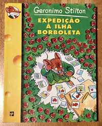 Livro: Geronimo Stilton, Expedição à ilha borboleta (como novo)