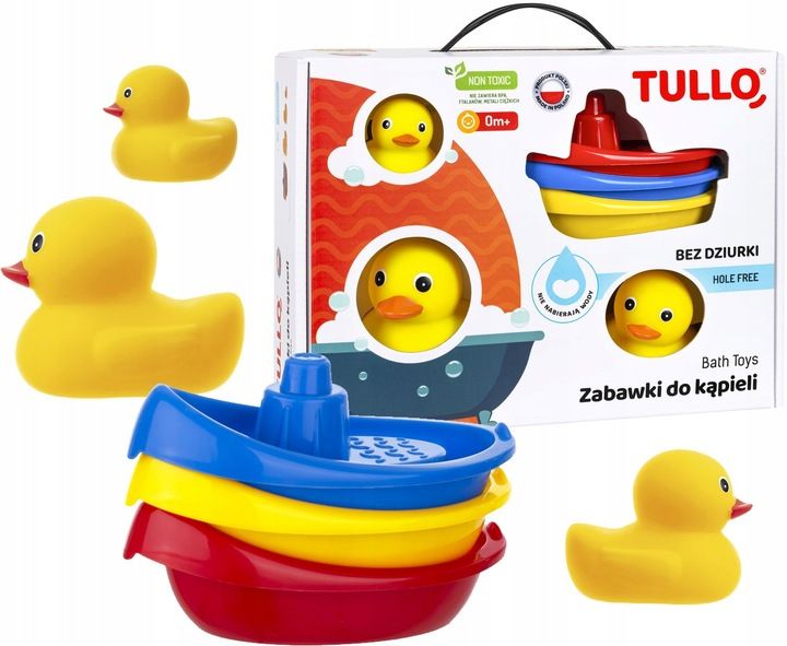 Tullo Zabawki Do Kąpieli Bez Dziurki Łódki Kaczki