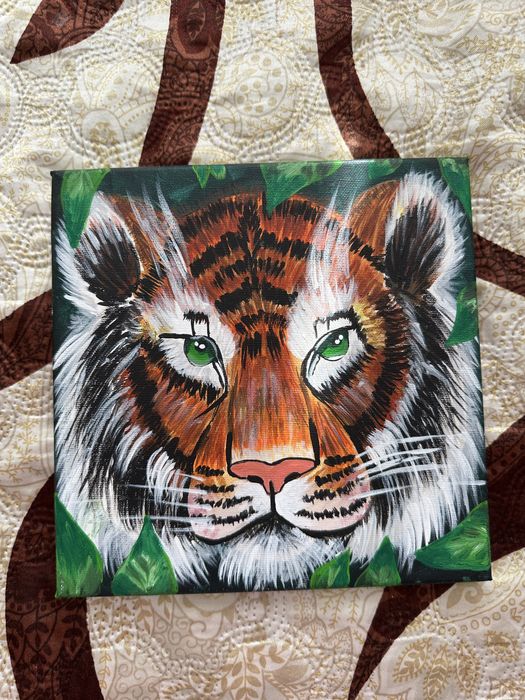 Картина акрилом Тигр