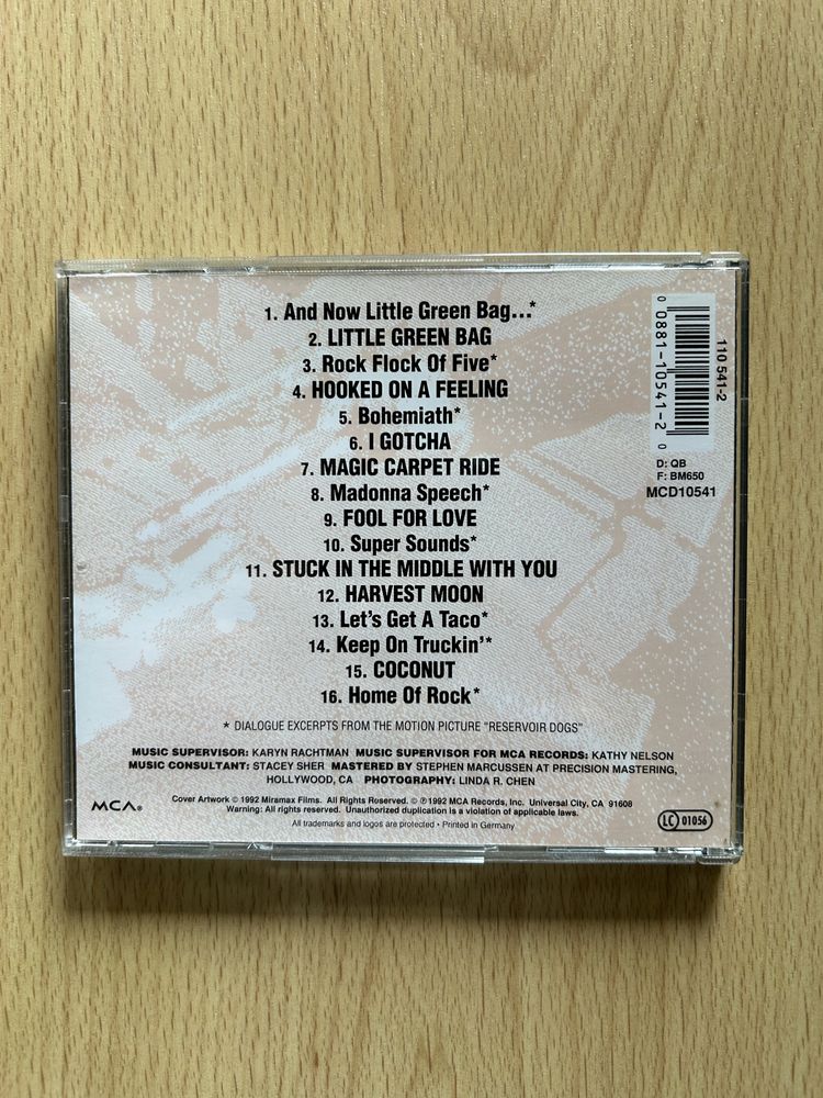 Reservoir Dogs (banda sonora), CD