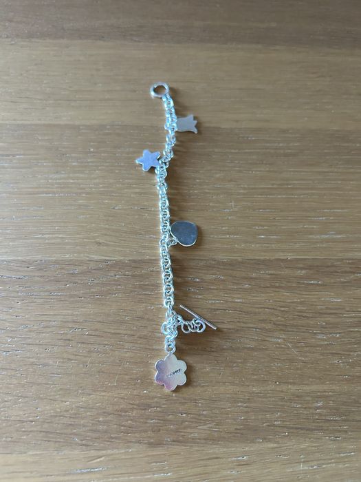 Pulseira prata lei com pingentes